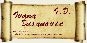 Ivana Dušanović vizit kartica